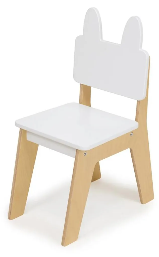 Chaise Enfant Lapin en Bois Naturel Mentari pour Bureau et Salle de Jeu