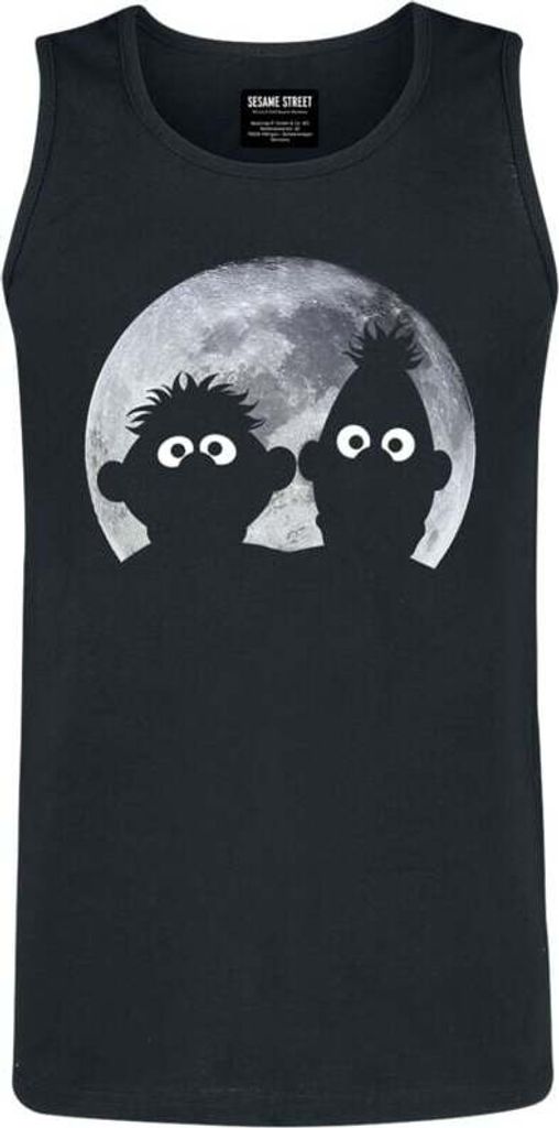 Sesame Street Tank-Top Herren Ernie und Bert - Moonlight schwarz S
