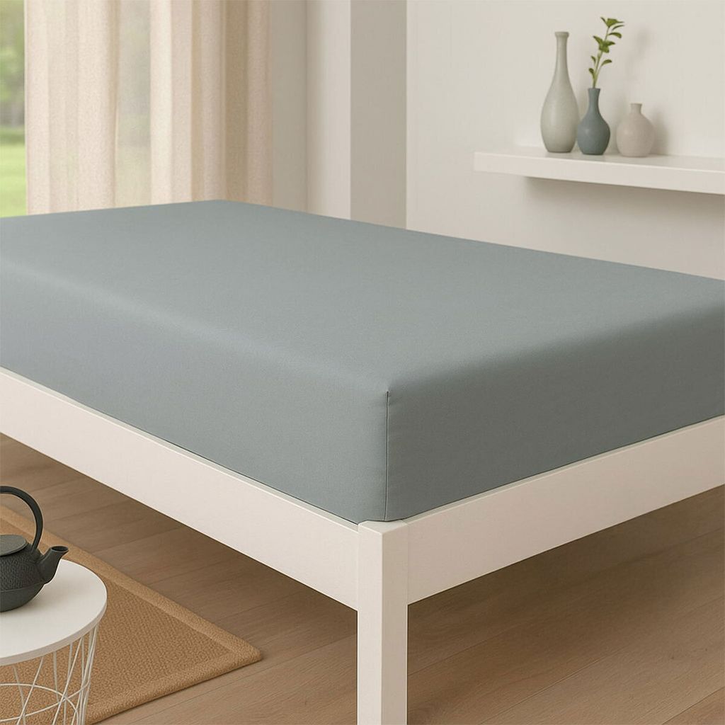 Bettwaren-Shop Jersey Spannbetttuch wasserdicht 90x190 - 100x200 cm silber