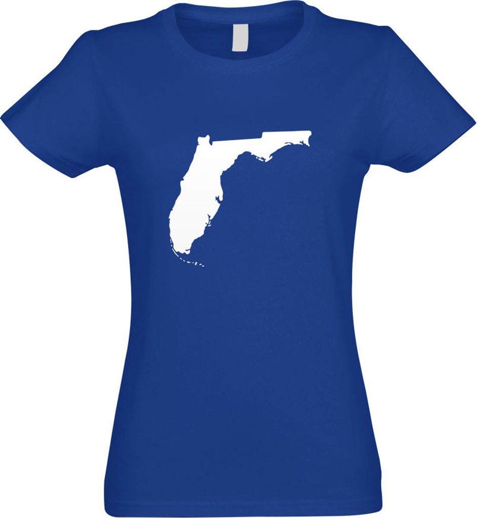 Kiwistar - T-Shirt tailliert - Damen - royal - USA - Florida Tallahassee - mit Motiv Bedruckt - Funshirt Design - Sport - Freizeit - Damen - M
