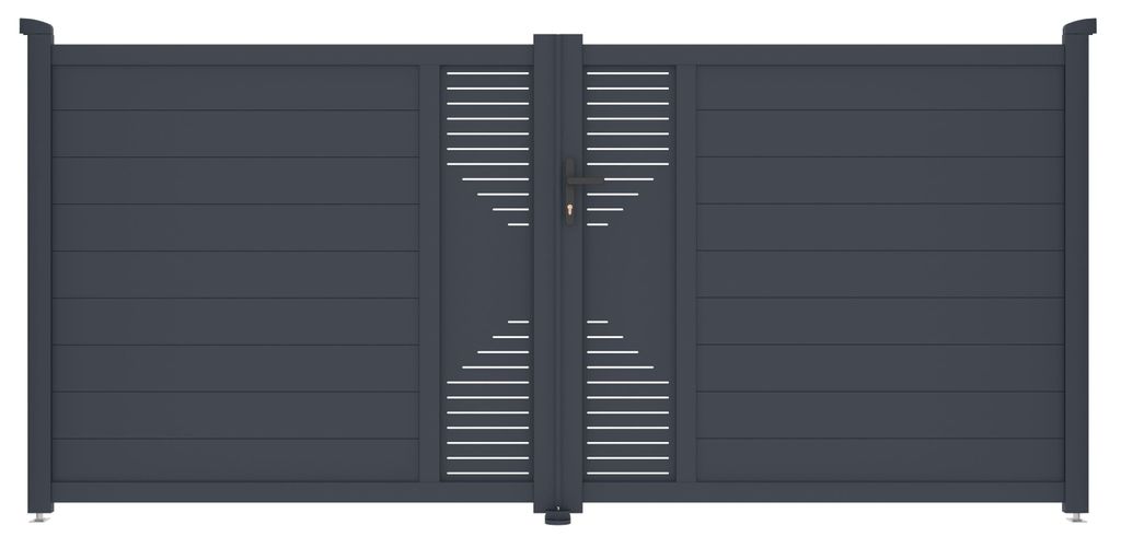 Puerta doble G21 Marion, dimensiones 350x158 cm, color Imagen del producto 
