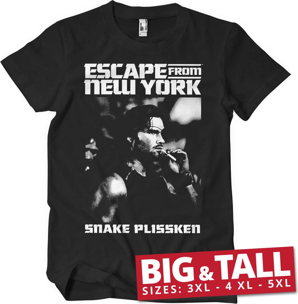 Smoking Snake Big & Tall T-Shirt - 4XL - Black