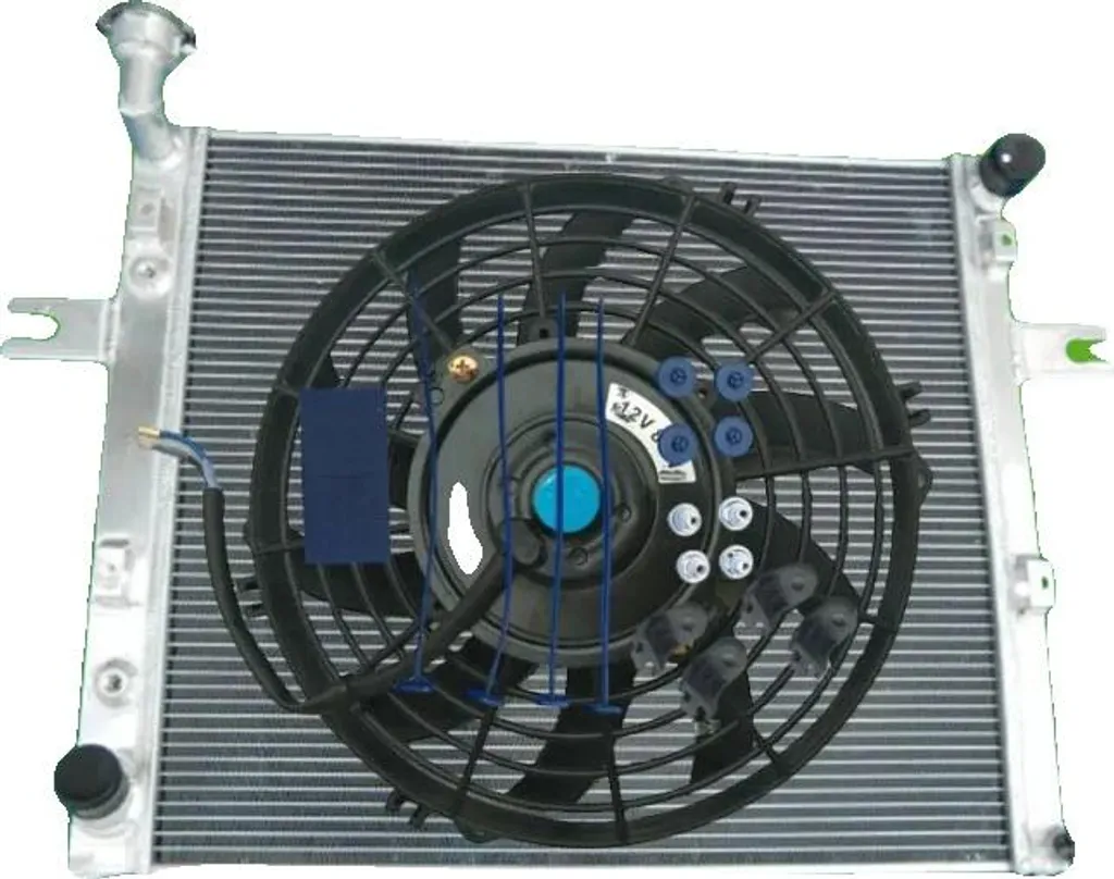 Radiateur Alu Renforcé 40mm avec Ventilateur pour Jeep L6 4.0L OEM CU2262
