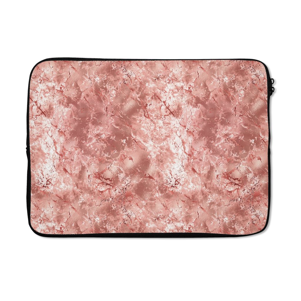 MuchoWow Laptop Hülle 13 Zoll Rosa - Marmor - Edelsteine - Luxus Laptoptasche - Laptophülle - Sleeve - Rundumschutz