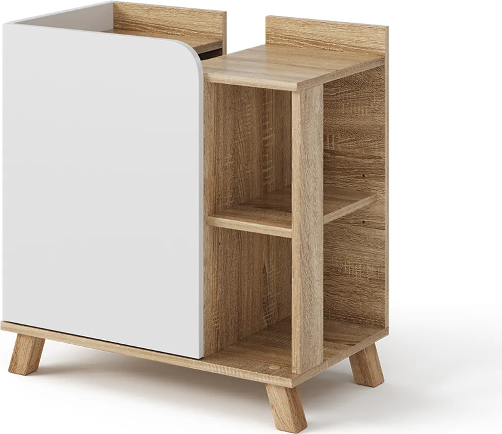 Meuble sous lavabo Vicco Karen 60 cm : rangez tout et cachez vos tuyaux