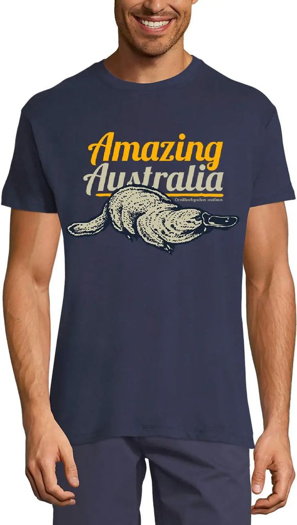 Herren Grafik T-Shirt Erstaunliches Australien - Schnabeltier – Amazing Australia - Platypus – Öko-Verantwortlich Vintage Jahrgang Kurzarm Lus...