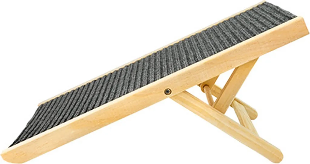 Rampe Chien Ajustable Antidérapante en Bois de Pin pour Canapé m