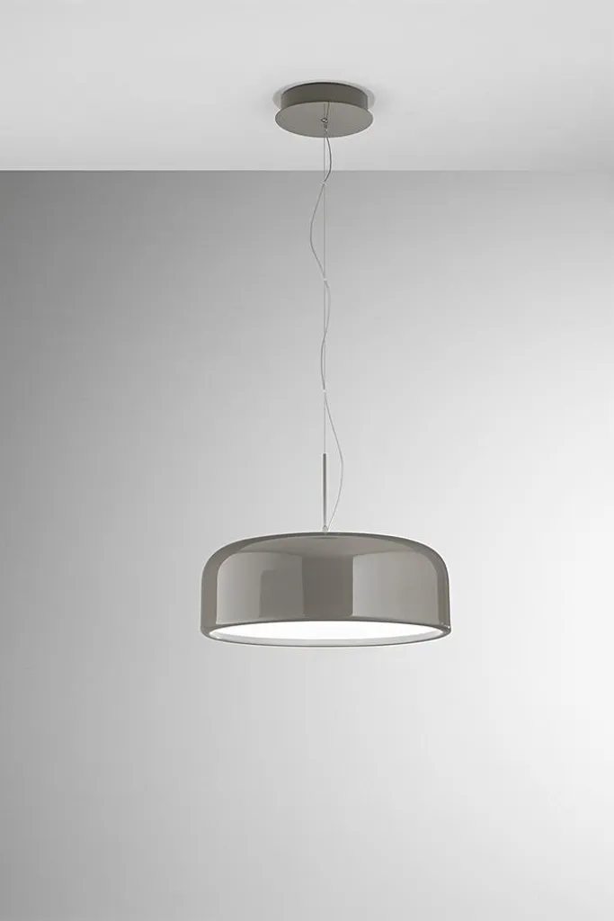 Suspension LED Variable CCT 50W Design Métal Taupe Brillant 60 cm Pro
