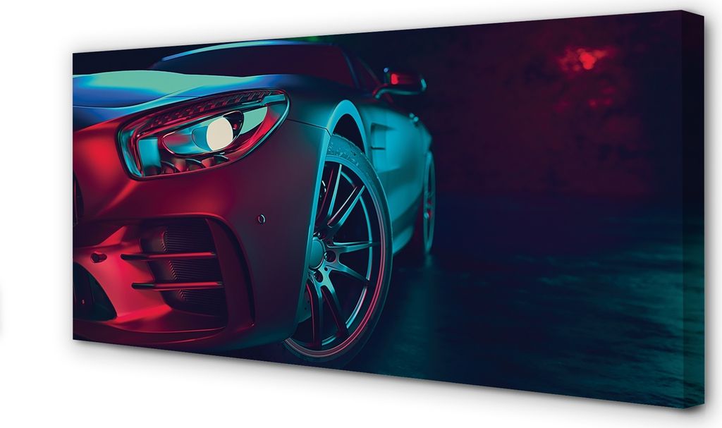Leinwandbild 100x50 Wandkunst Auto Lichter Produktbild 
