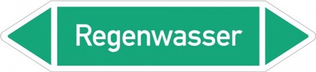 Dreifke Aufkleber I RKZ-Etikett Regenwasser, DIN 2403, grün/weiß, ab Ø 90mm,...