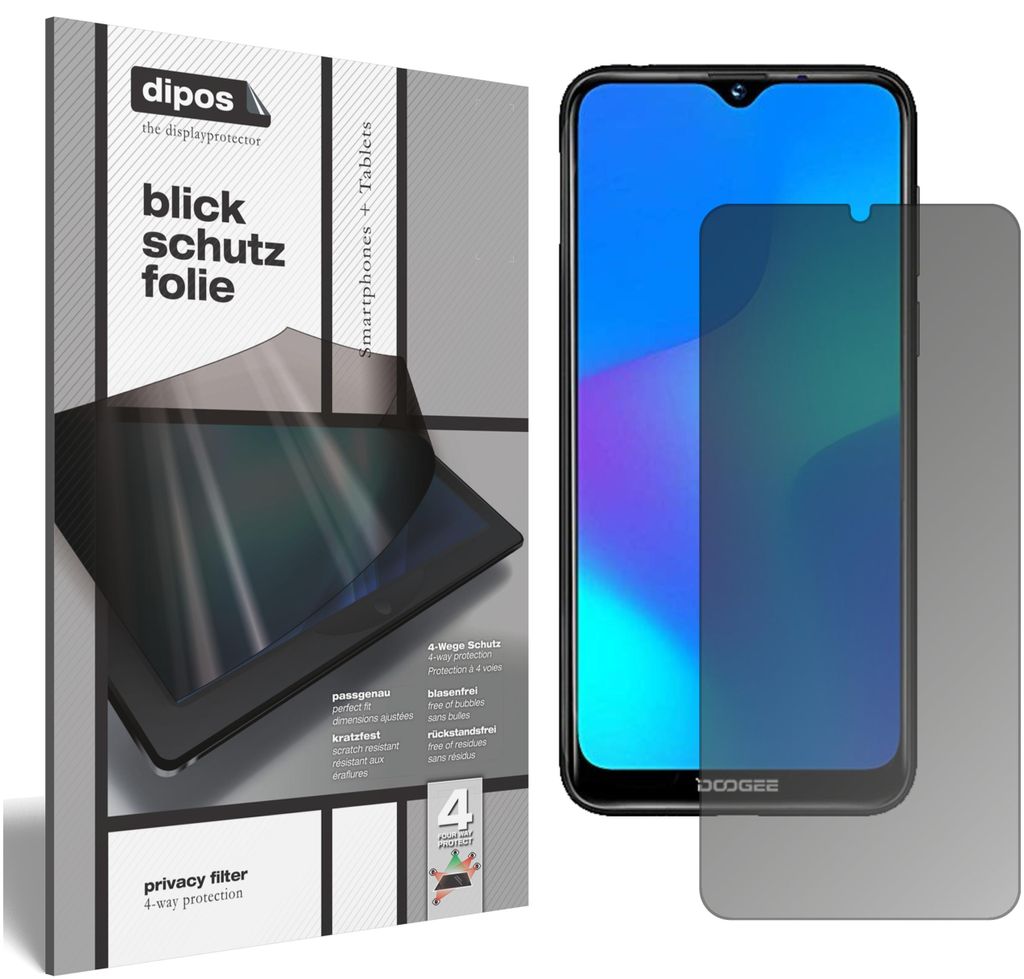 Schutzfolie für Doogee Y8 Blickschutzfolie matt Folie Display Schutz dipos