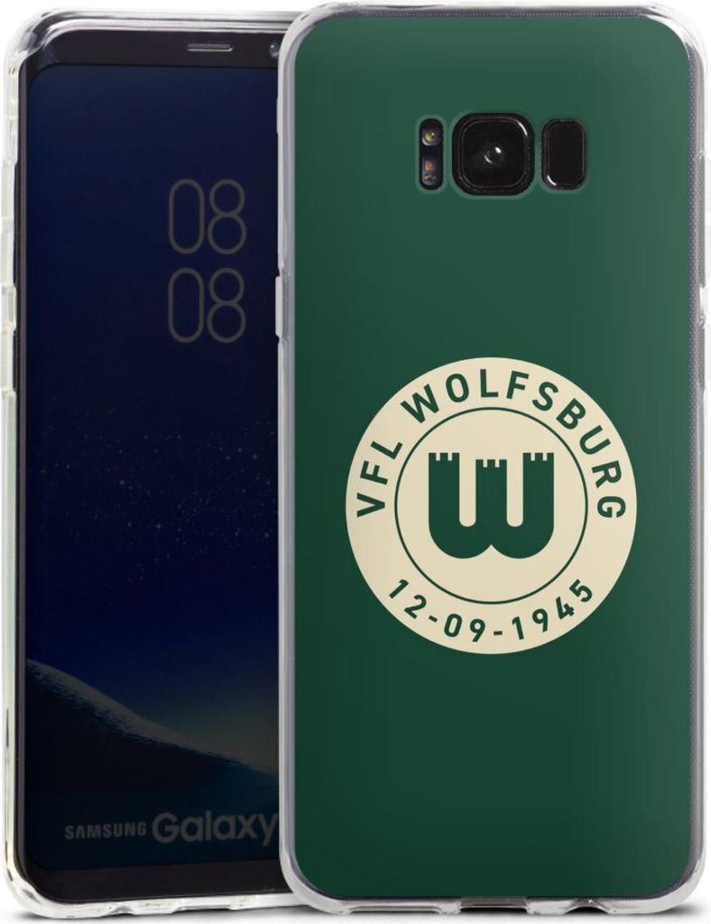 DeinDesign Handyhülle für Samsung Galaxy S8 Plus Silikon Hülle Case Smartphone Schutzhülle Offizielles Lizenzprodukt VfL Wolfsburg 80 Jahre