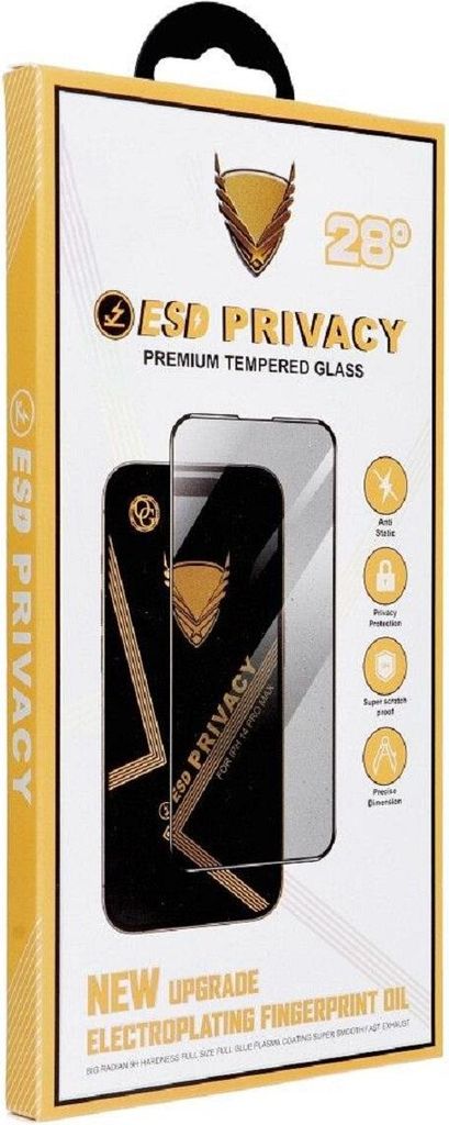 Privacy Displayschutzglas 6D Sichtschutz kompatibel mit iPhone 17 Air