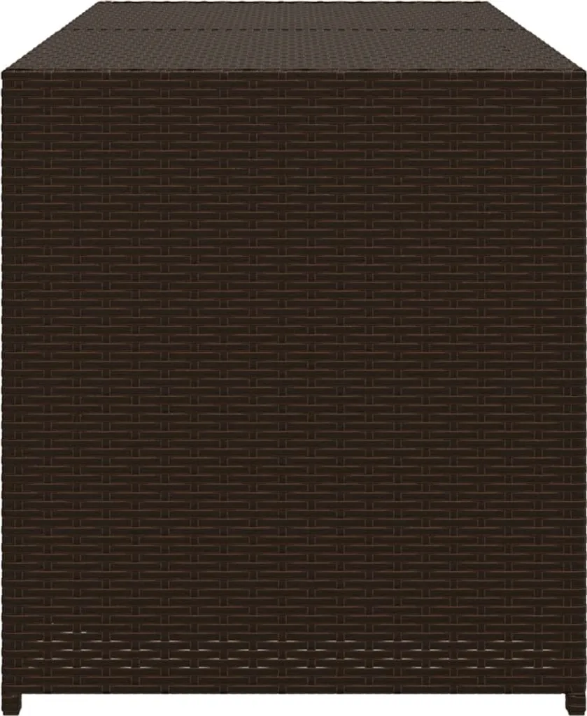 Rangement coussins de jardin 283L - Coffre polyrotin marron vidaXL - 5