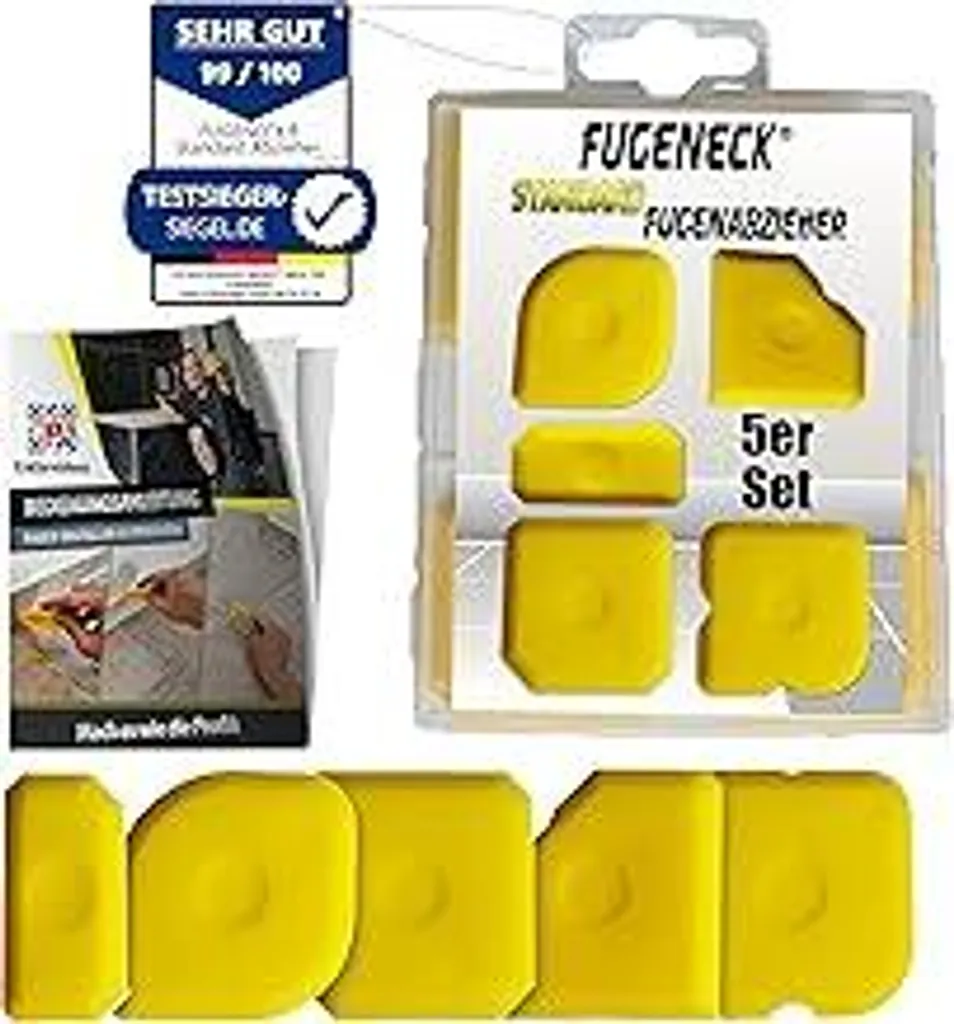 Raschietto per Fughe FUGENECK: Set 5 Strumenti con Box per Sigillanti