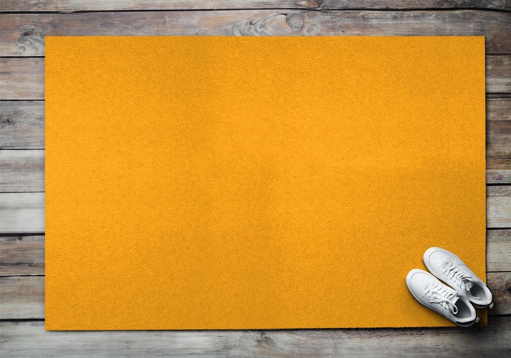Fußmatte Aussen - Schuhmatte Haustür- Schmutzfangmatte Türvorleger - Outdoor Teppich Schmutzfänger - 150x100 cm - Orangefarbenes Glühen