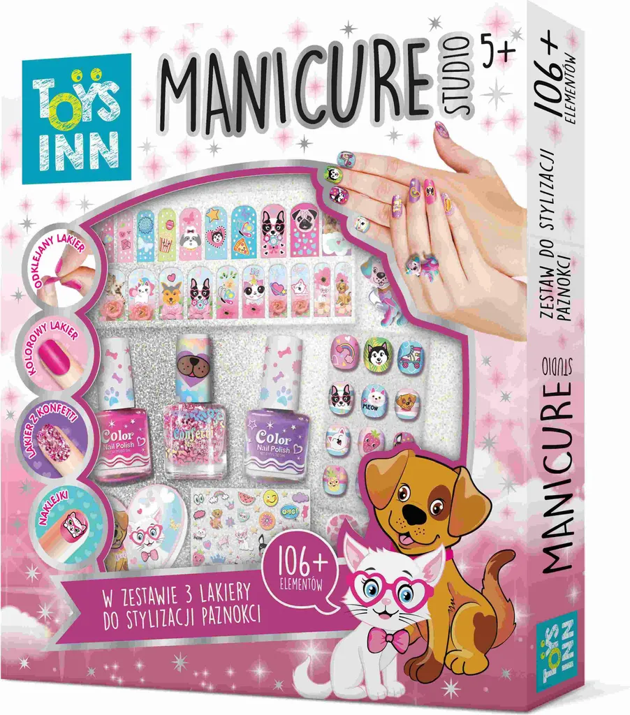 Studio Nail Art Animaux 3 Vernis : accessoires manucure ludiques STN