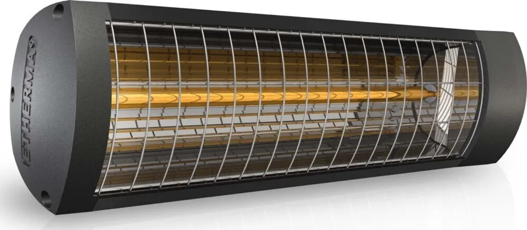 Chauffage de terrasse infrarouge 1800W IP65 pour montage mur et plafond