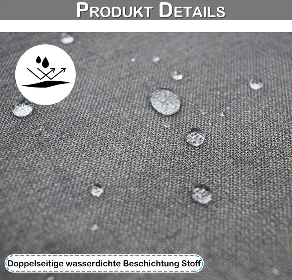 2er Set Outdoor Gardine Wasserdicht Halbtransparent, Balkon Produktbild 2