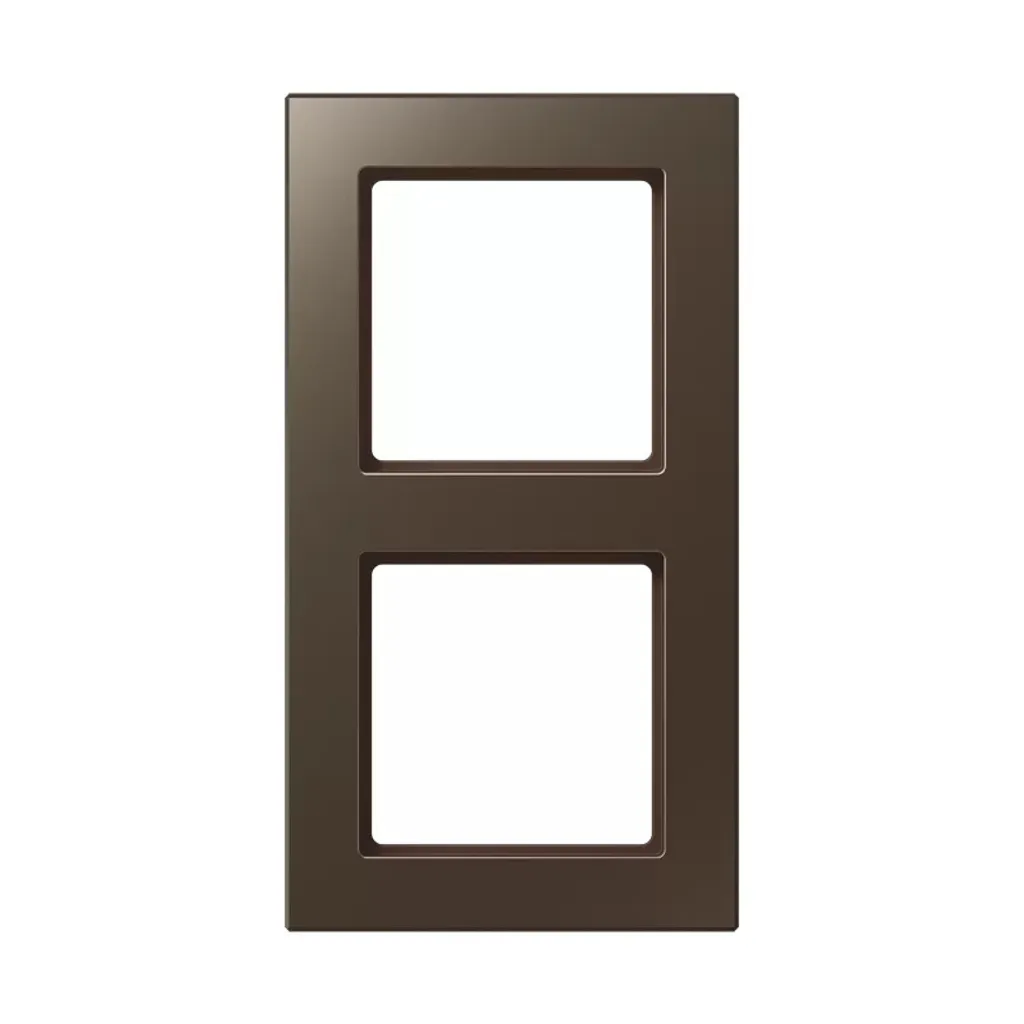Plaque de Finition Double Jung AC 582 MO Enjoliveur Marron 2 Postes