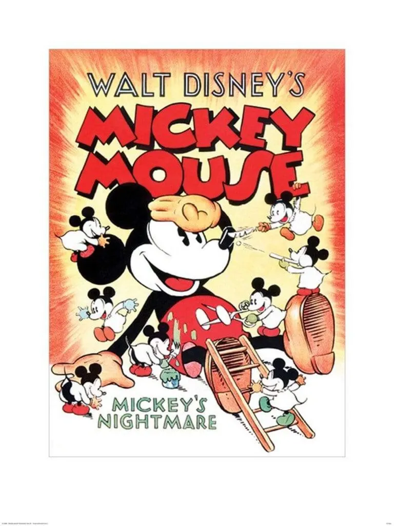 Affiche Art Print Mickey Mouse Nightmare Impression Qualité 60x80cm