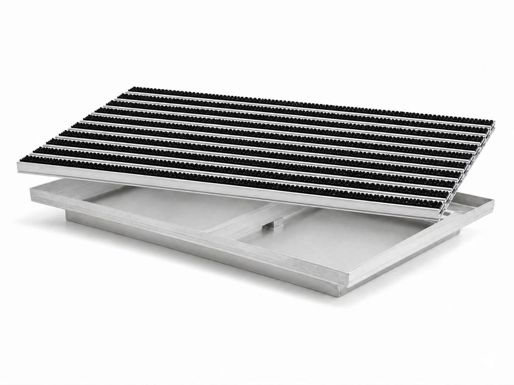 POLENTEX Aluminium-Fußmatte mit Ablaufwanne – 100x60 cm, 22 Produktbild 