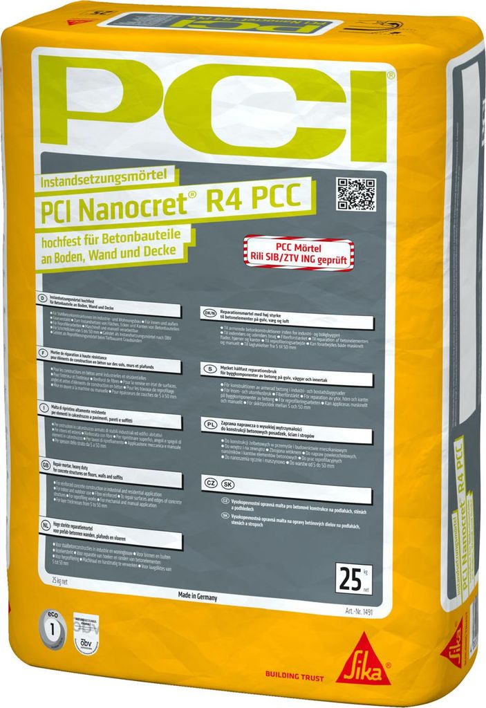 PCI Nanocret R4 PCC Instandsetzungsmörtel 25kg grau Produktbild 
