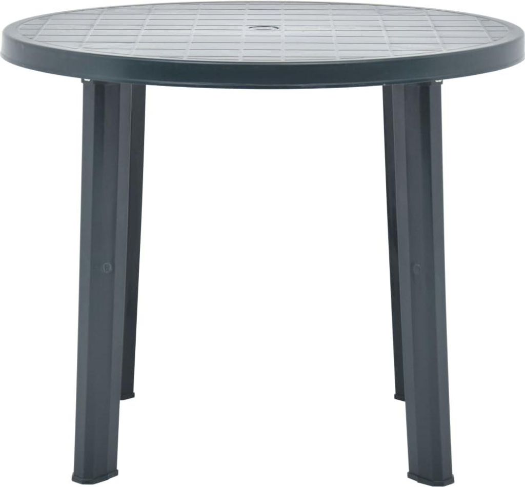 vidaXL Záhradný stôl zelený 89 cm plastový Obrázok produktu 