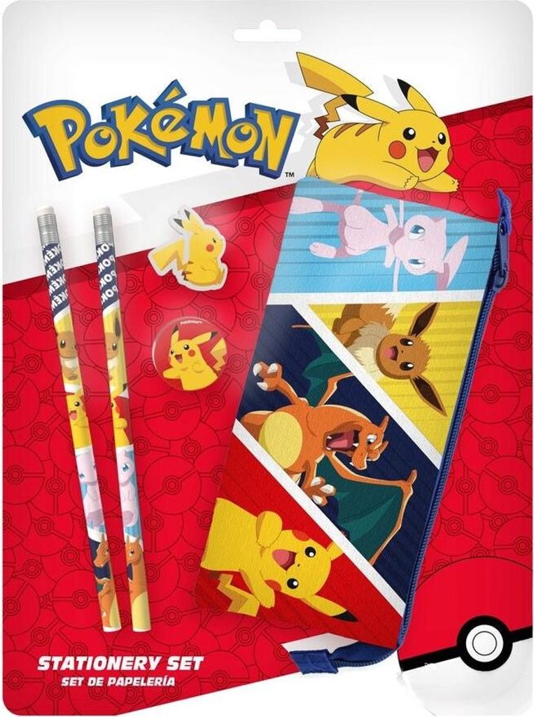 Pokemon-Schreinset mit Notizbüchern, Bleistiften und Aufklebern