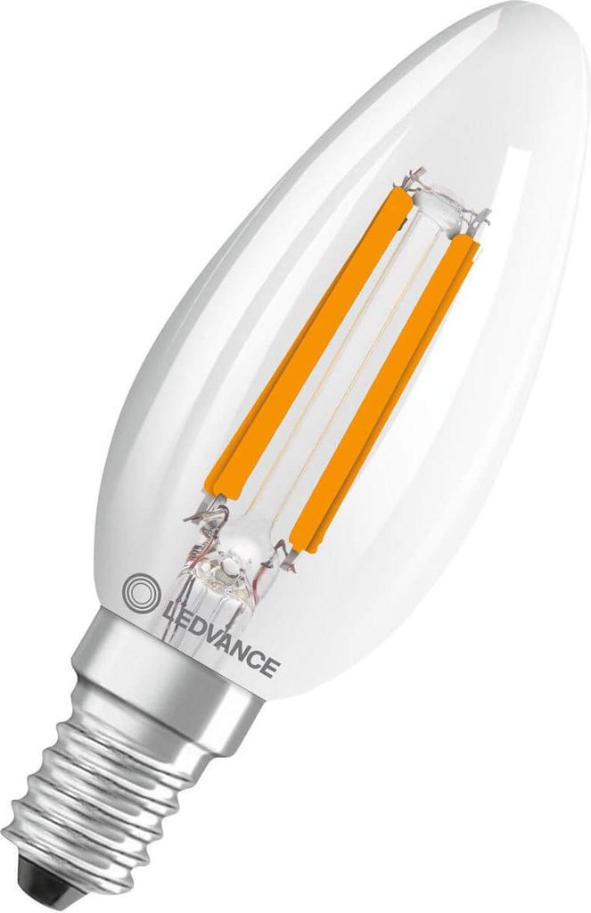 LEDVANCE LED CLASSIC B EEK C 2.9W 827 klar E14 Lampe 470lm 2700K warmweiss wie 40W dimmbar 4099854066276