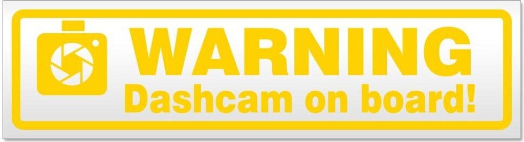 Kiwistar Dashcam on Board Warning Magnetschild Schild magnetisch - 20cm Gelb - Magnetfolie für Auto PKW Kfz