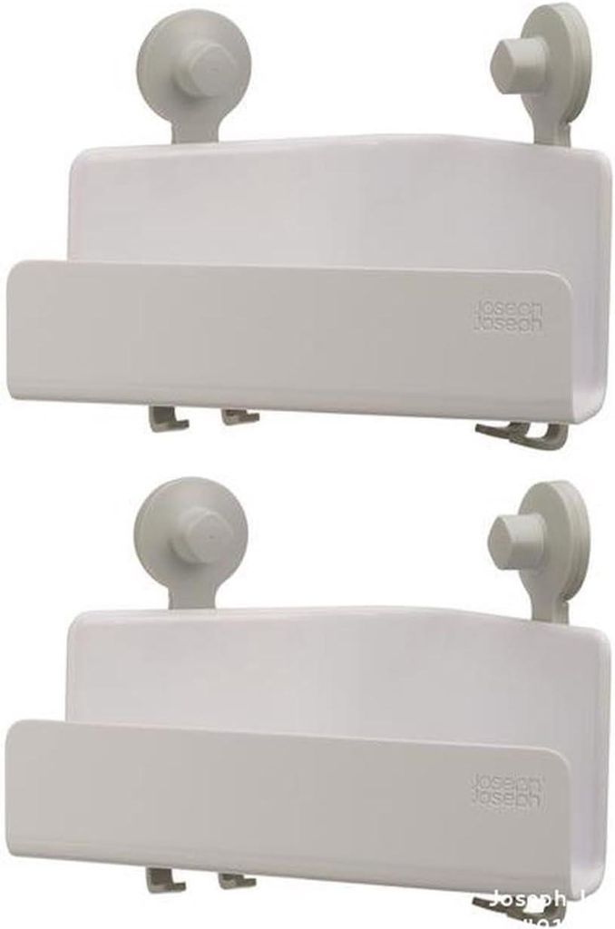 Eckduschablage, Duschregal-Set (2er-Pack), Badezimmerkorb, kein Bohren erforderlich, Weiß