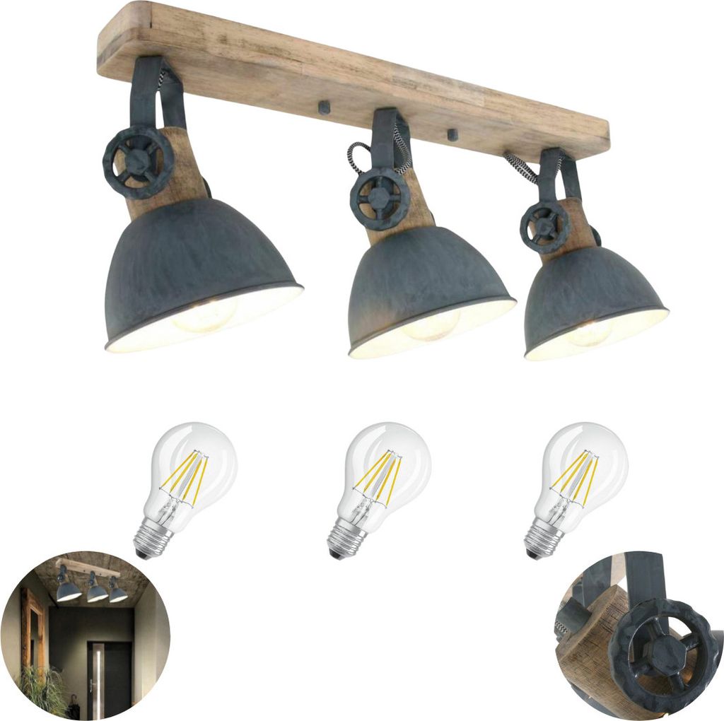STEINHAUER 2133GR I Strahler Deckenlampe Vintage Industrie Produktbild 