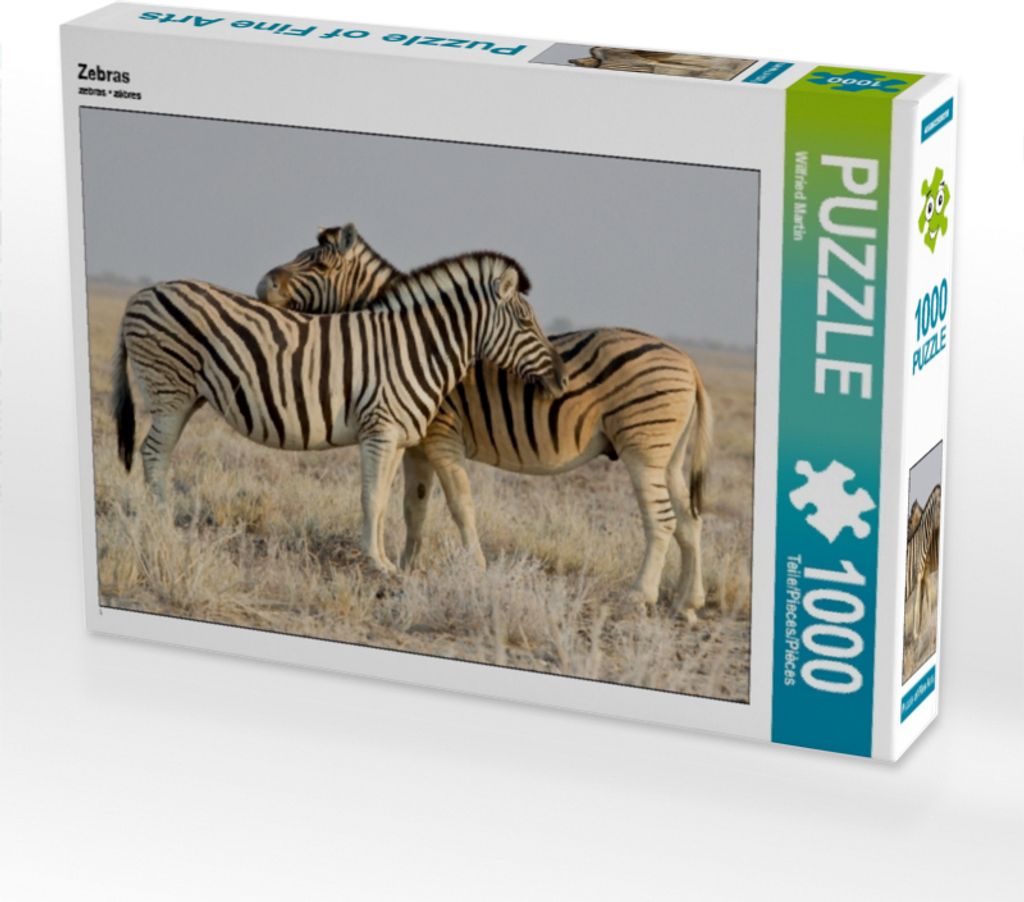 Calvendo Zebras 1000 Teile Puzzle quer 640x480mm, Martin Wilfried; 7341994