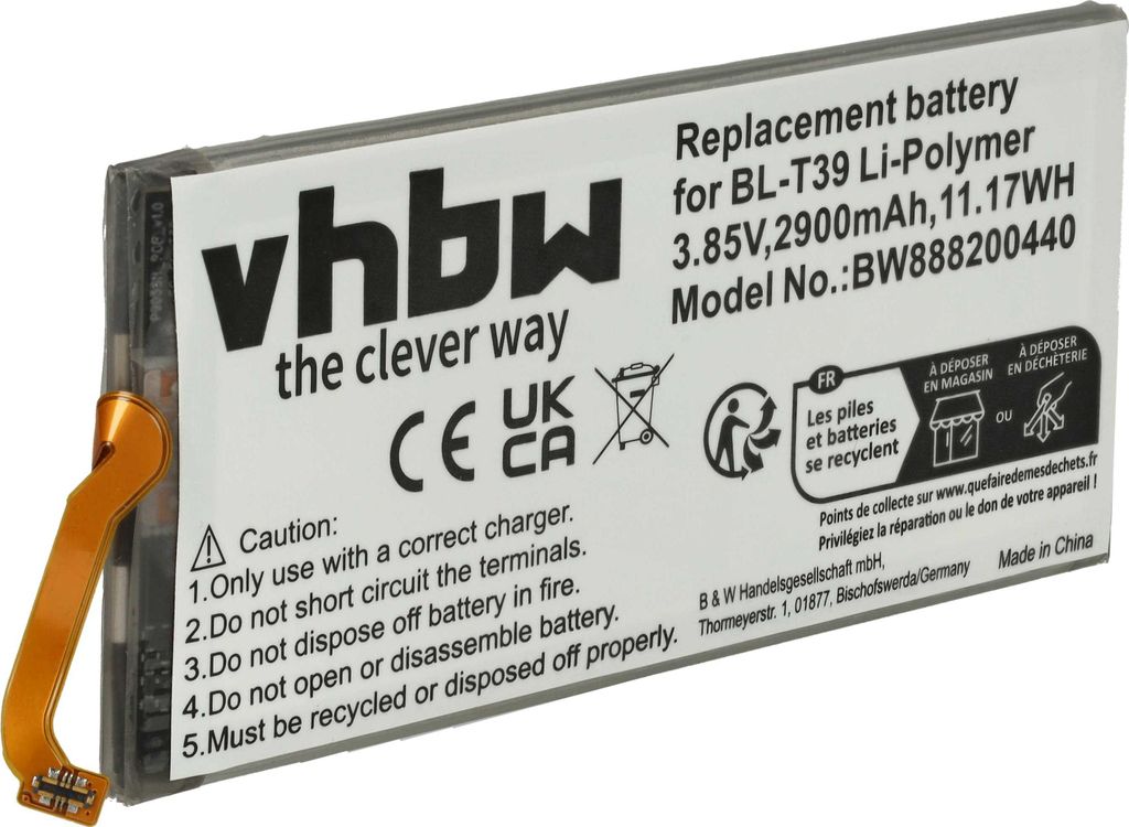 vhbw Akku kompatibel mit LG K40 2019, K30 2019, LMG710AWMH, Produktbild 