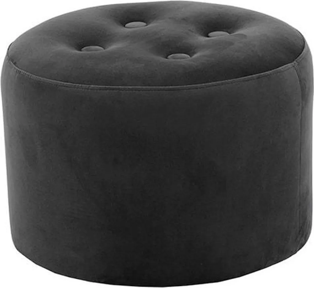 Pouf de salon rond Flair Velluto 19, repose-pieds confortable et chic
