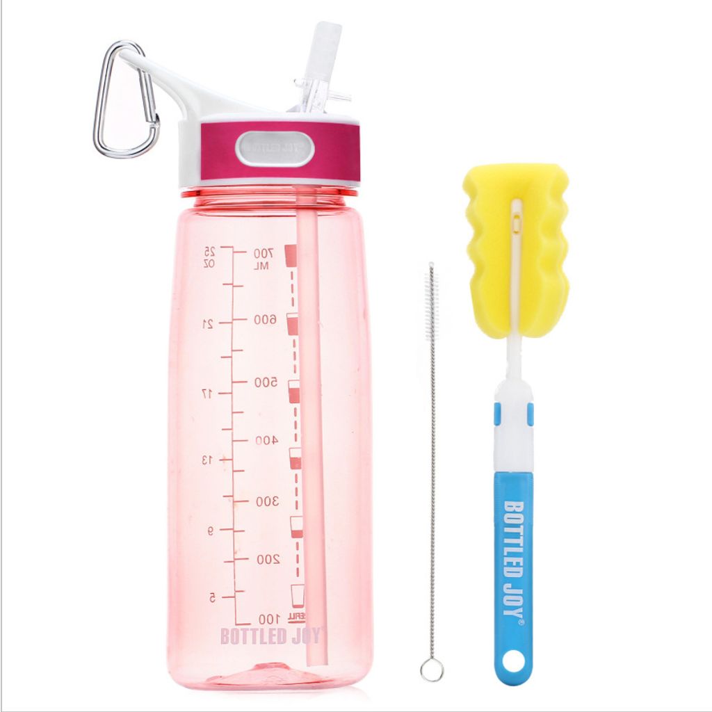 Sport-Wasserflasche, 800ml Wasserflasche, Geschirrspüler Wasserflasche mit Zeitstempel, geeignet für Sport, Fitnessstudio, Büro