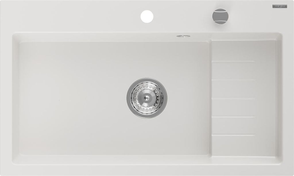 Mexen Omar lavello in granito 1-vasca 800 x 480 mm, bianco, Immagine del prodotto 