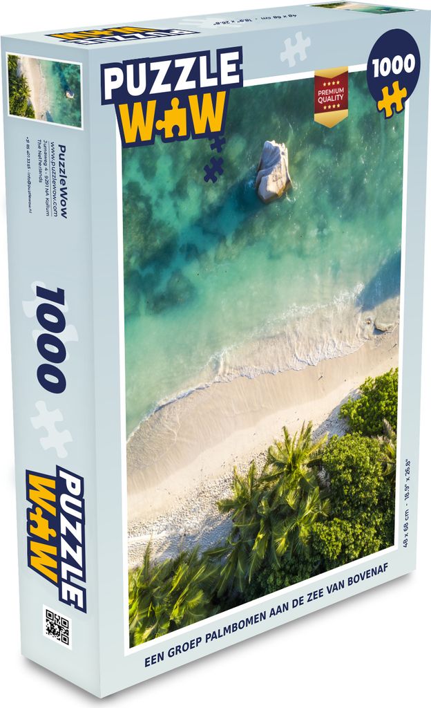 MuchoWow Puzzle 1000 Teile Eine Gruppe von Palmen am Meer von oben - Spielzeug - Alt und Jung - Spiele - Puzzeln