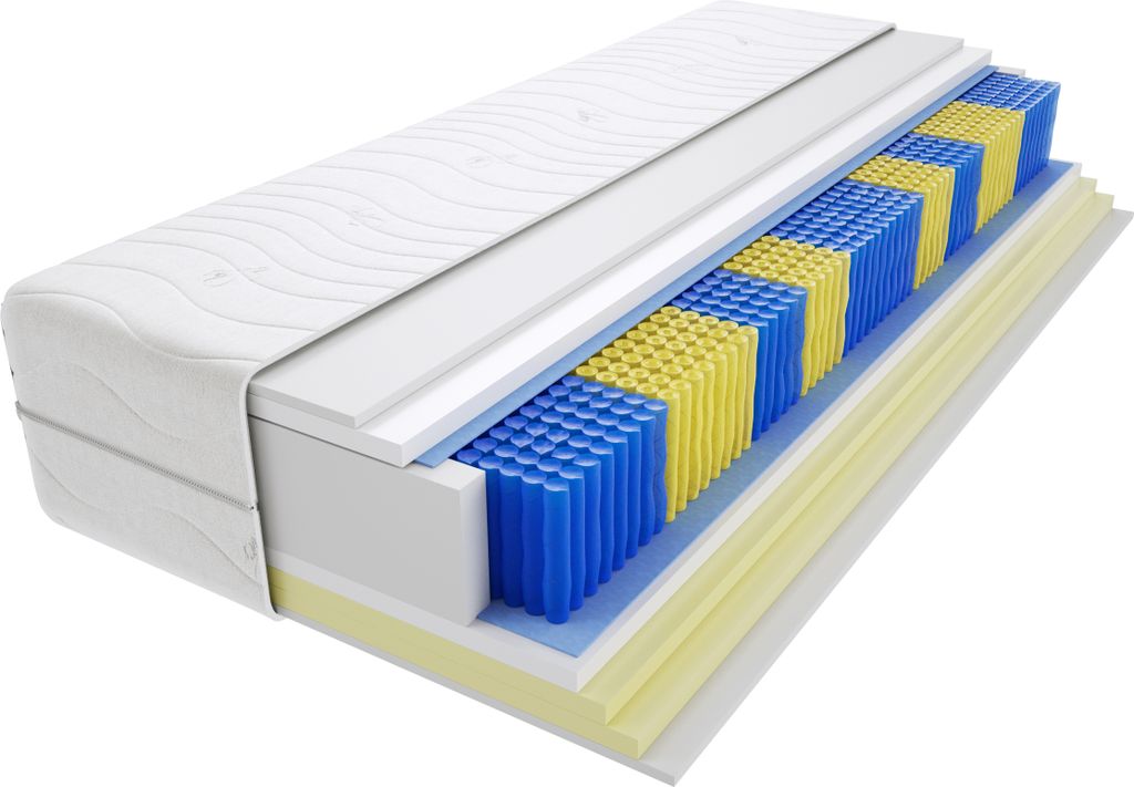 Matratze 120x200 cm Doppelmatratze, H2 & H3 Federkernmatratze, Taschenfederkernmatratze 21 cm Hoch Visco Memory Hypoallergene, HR-Schaum, Wendematr...