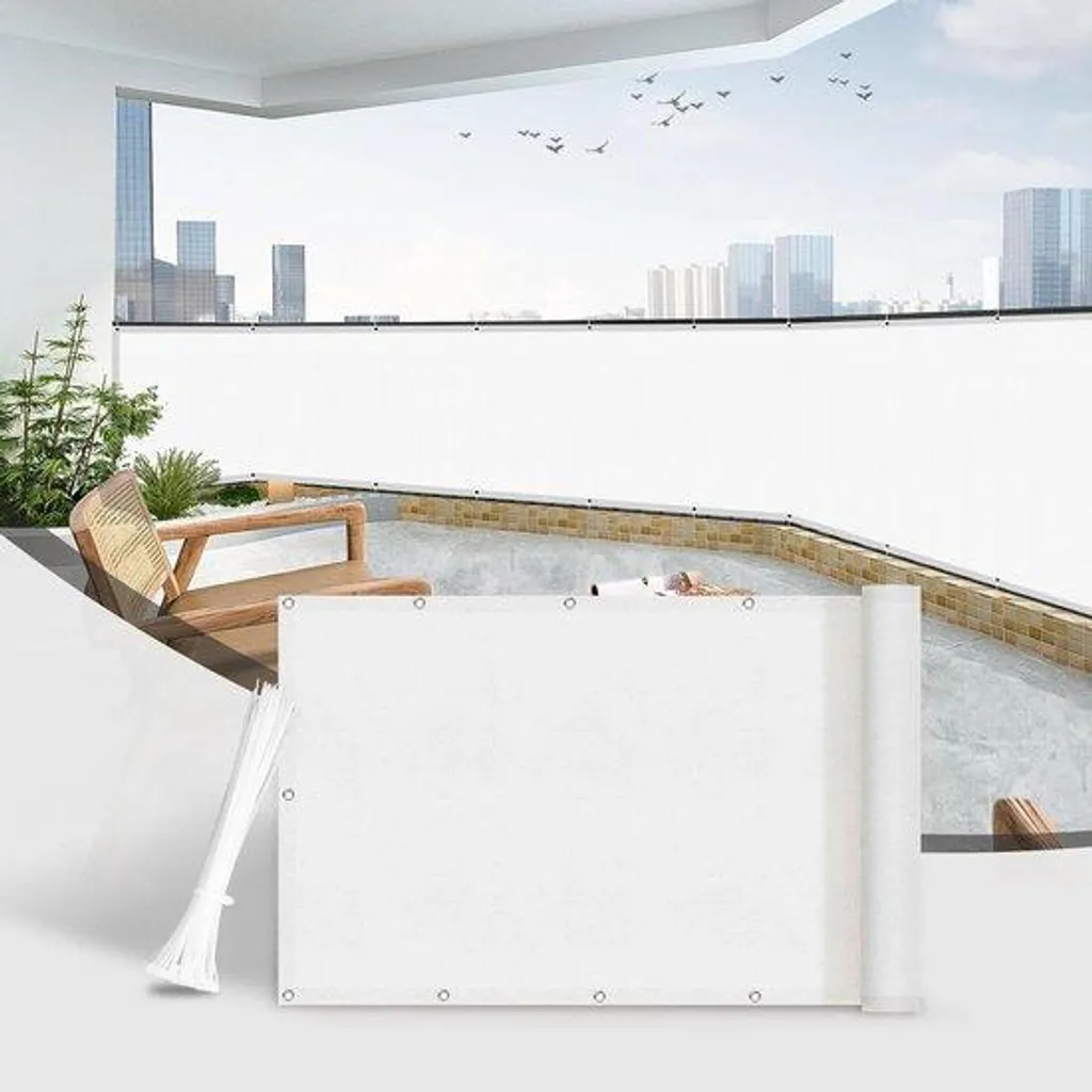 Store de balcon vertical 90x300 cm brise-vue et parasol déperlant UV