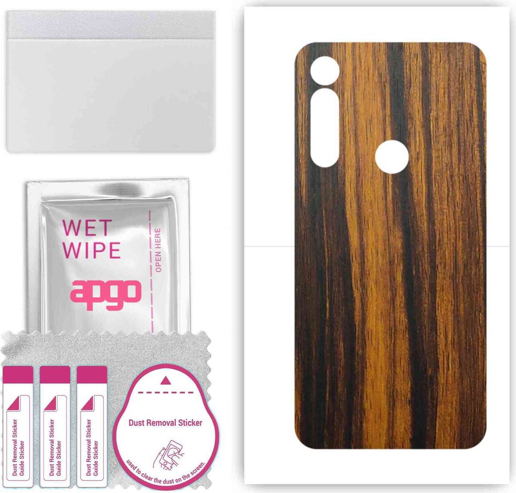 apgo Rückseite Schutzfolie, Skin, kompatibel mit Motorola Moto G Power, Hinten Displayschutzfolie aus Vinylfolie, kratzfest, einfache Montage - Ti...