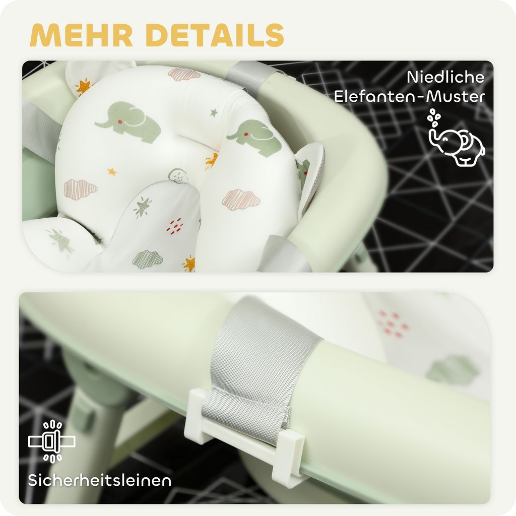 AIYAPLAY 2er -Set Babybadewanne, faltbar Baby Bathtub mit Produktbild 7