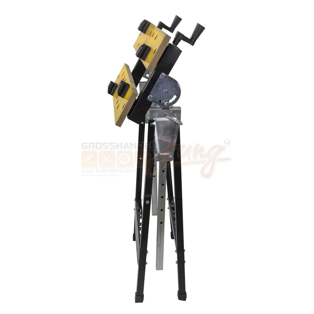 Fixation stable avec la pince de table pliante DWB100 SB anti-glisse