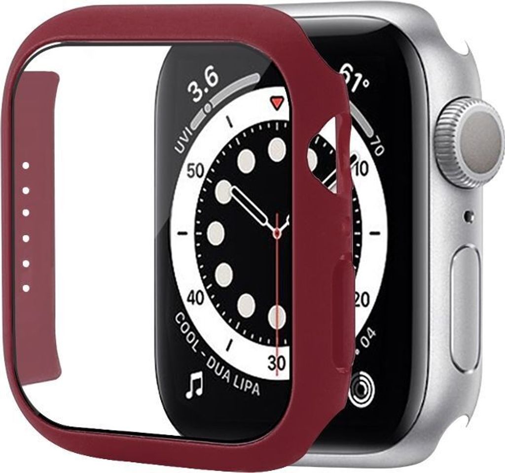 Mobigear Colors Apple Watch - 45 mm Hardcase Hülle - Weinrot