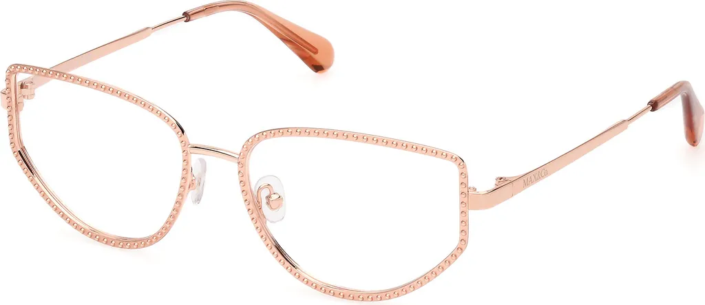 Lunettes Max &Co MO5122 or rose brillant en métal léger pour femme