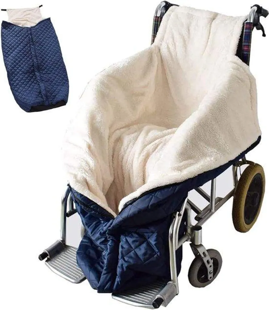 Couverture fauteuil roulant contre le froid et l'humidité avec zip