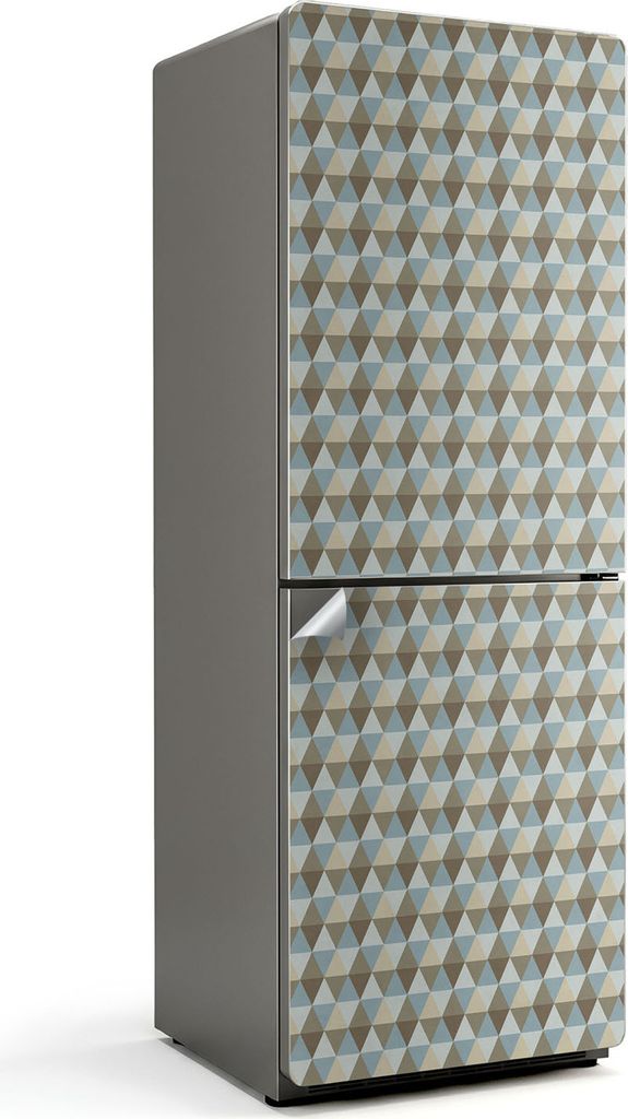 Wellenlinienmuster – Kühlschrank Aufkleber – Klebefolie Kühlschrank – Kühlschrank Nachbildung – Kühlschrankfolie selbstklebend – Küc...