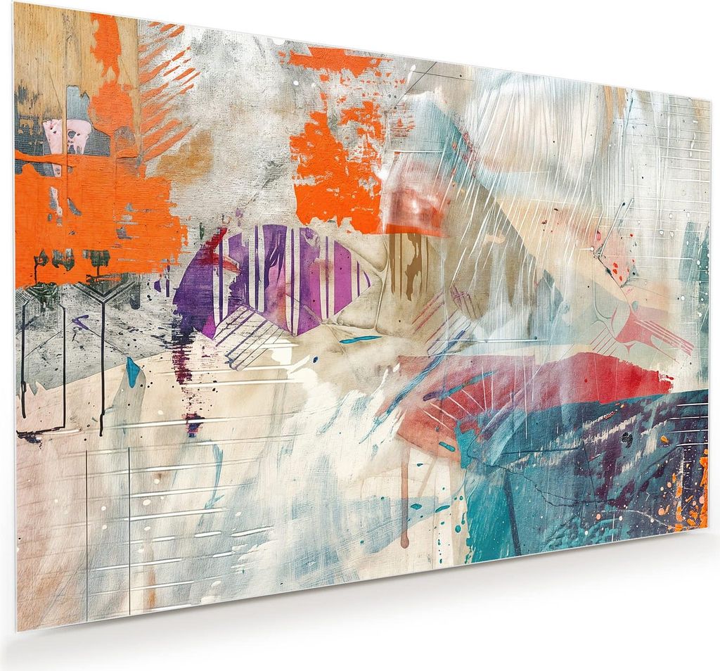 Glasbild 60x40cm in XXL für Wohnzimmer, Schlafzimmer Motiv Abstrakte Kunst