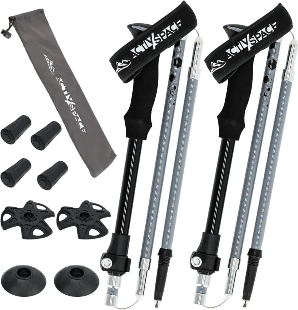 Bâtons de trekking K06 gris pliables pour soulager vos articulations
